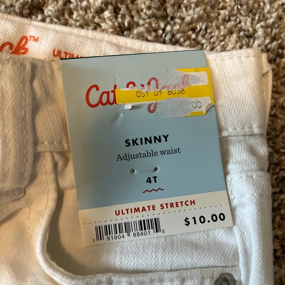 White Toddler Stretch Skinny Jeans Target Cat & Jack - Picture 4 of 4